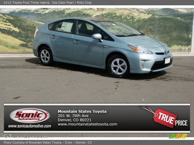 Sea Glass Pearl / Misty Gray 2013 Toyota Prius Three Hybrid