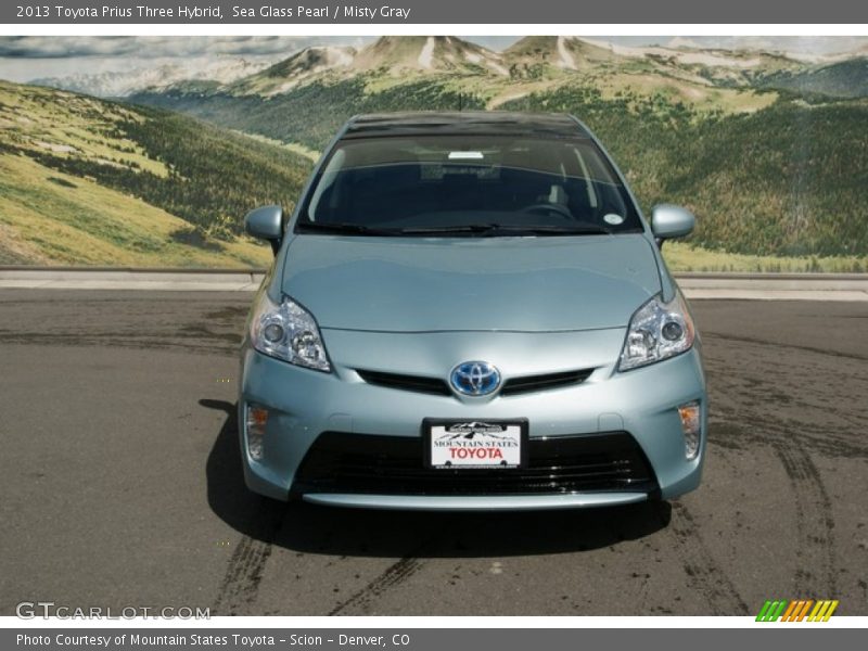 Sea Glass Pearl / Misty Gray 2013 Toyota Prius Three Hybrid