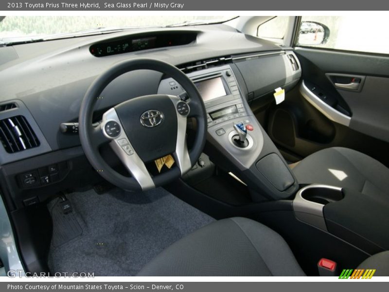 Sea Glass Pearl / Misty Gray 2013 Toyota Prius Three Hybrid
