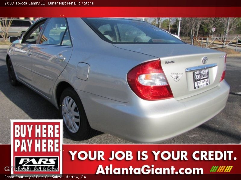 Lunar Mist Metallic / Stone 2003 Toyota Camry LE