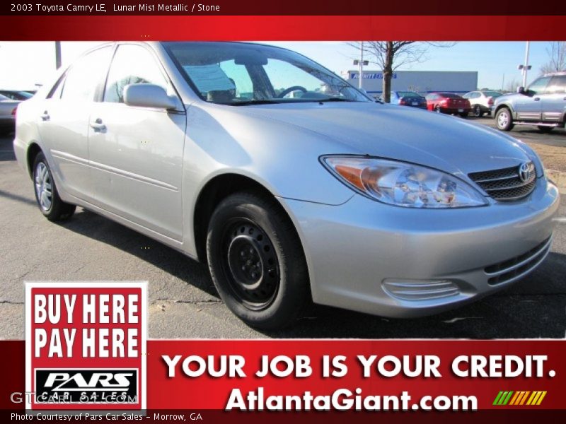 Lunar Mist Metallic / Stone 2003 Toyota Camry LE