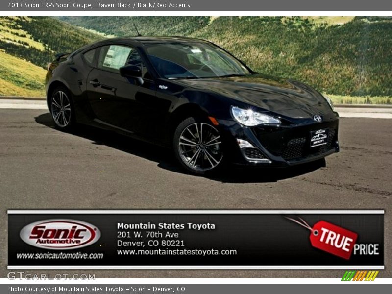 Raven Black / Black/Red Accents 2013 Scion FR-S Sport Coupe