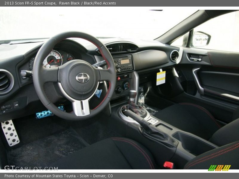 Raven Black / Black/Red Accents 2013 Scion FR-S Sport Coupe