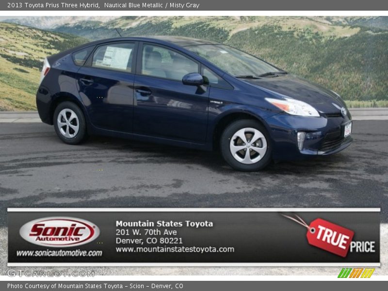Nautical Blue Metallic / Misty Gray 2013 Toyota Prius Three Hybrid