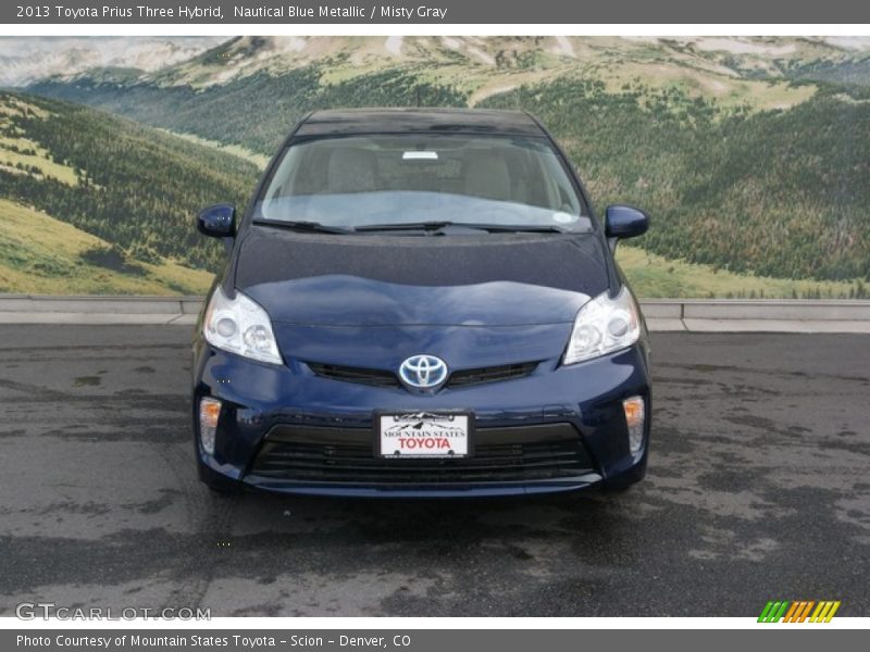 Nautical Blue Metallic / Misty Gray 2013 Toyota Prius Three Hybrid