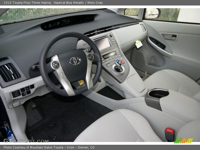 Nautical Blue Metallic / Misty Gray 2013 Toyota Prius Three Hybrid