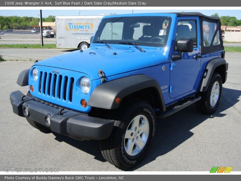 Surf Blue Pearl / Dark Slate Gray/Medium Slate Gray 2008 Jeep Wrangler X 4x4