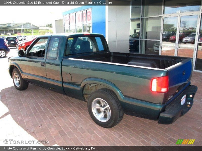 Emerald Green Metallic / Graphite 1998 Chevrolet S10 LS Extended Cab