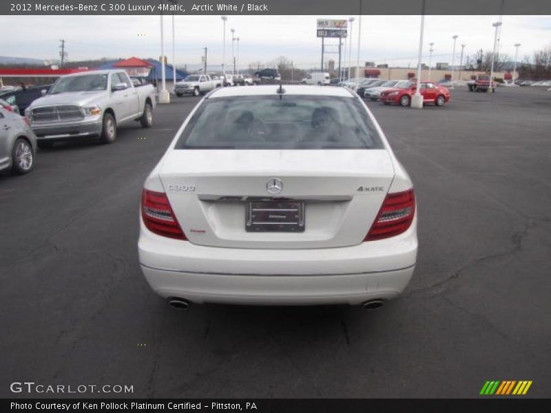 Arctic White / Black 2012 Mercedes-Benz C 300 Luxury 4Matic