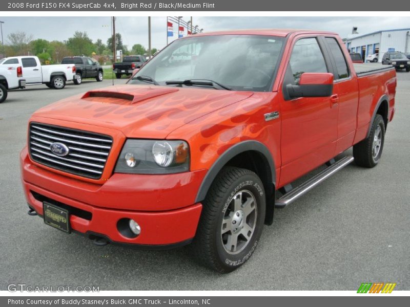 Bright Red / Black/Medium Flint 2008 Ford F150 FX4 SuperCab 4x4