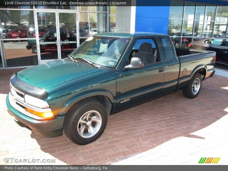 Emerald Green Metallic / Graphite 1998 Chevrolet S10 LS Extended Cab