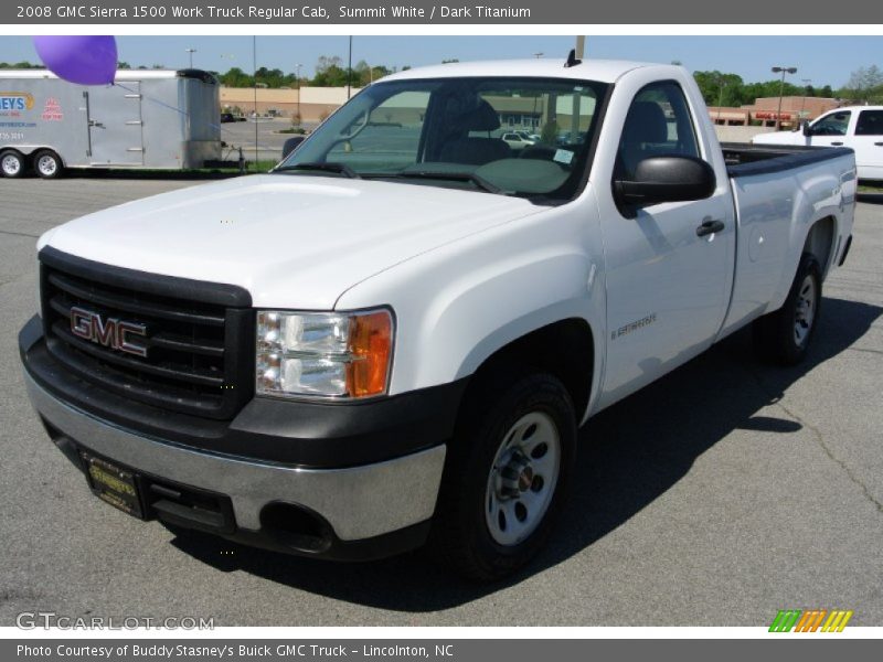 Front 3/4 View of 2008 Sierra 1500 Work Truck Regular Cab