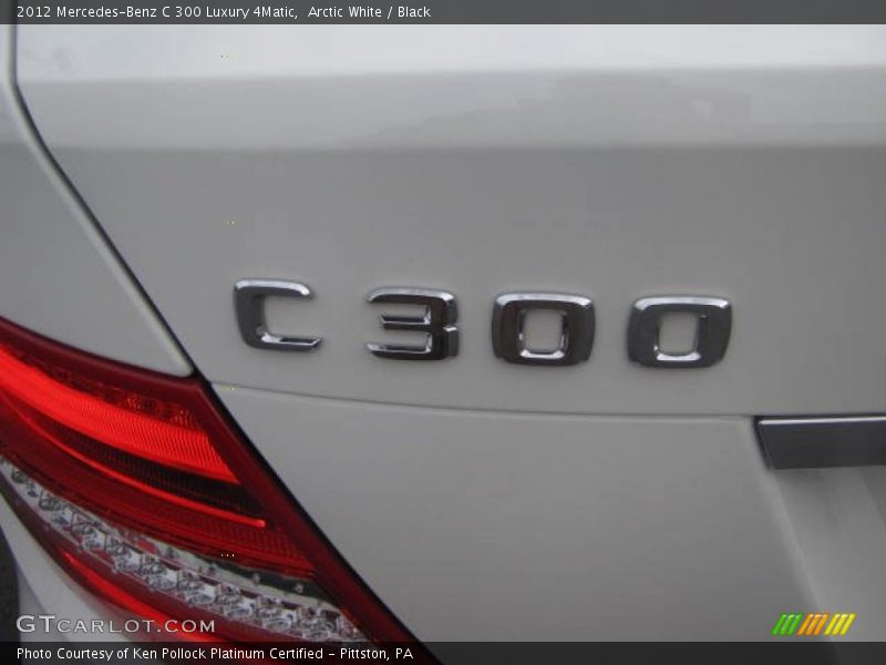 Arctic White / Black 2012 Mercedes-Benz C 300 Luxury 4Matic