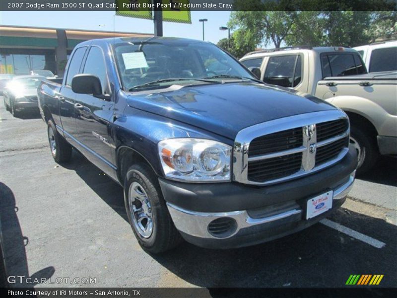 Patriot Blue Pearl / Medium Slate Gray 2007 Dodge Ram 1500 ST Quad Cab