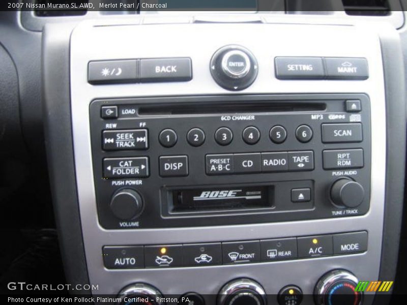 Merlot Pearl / Charcoal 2007 Nissan Murano SL AWD
