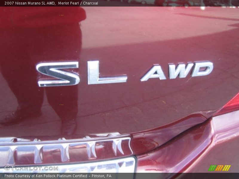 Merlot Pearl / Charcoal 2007 Nissan Murano SL AWD