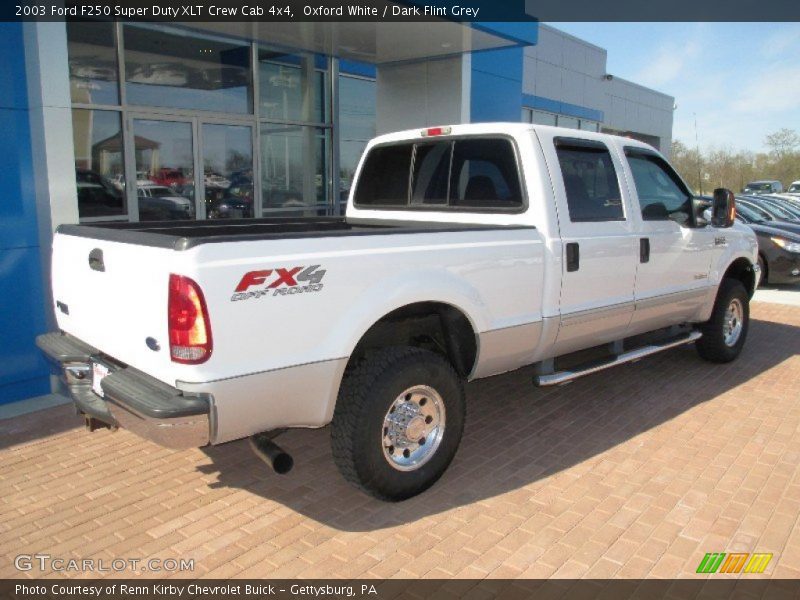 Oxford White / Dark Flint Grey 2003 Ford F250 Super Duty XLT Crew Cab 4x4