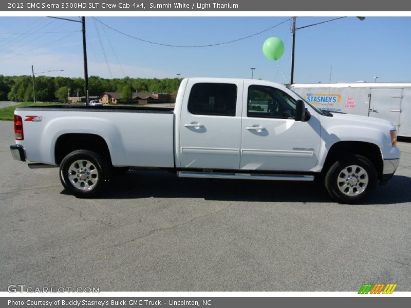 Summit White / Light Titanium 2012 GMC Sierra 3500HD SLT Crew Cab 4x4