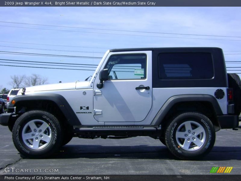 Bright Silver Metallic / Dark Slate Gray/Medium Slate Gray 2009 Jeep Wrangler X 4x4