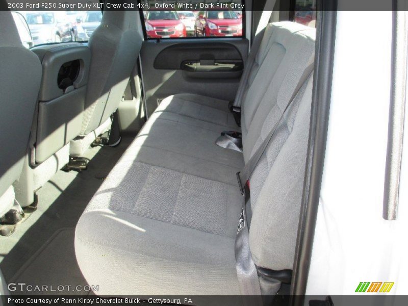 Oxford White / Dark Flint Grey 2003 Ford F250 Super Duty XLT Crew Cab 4x4