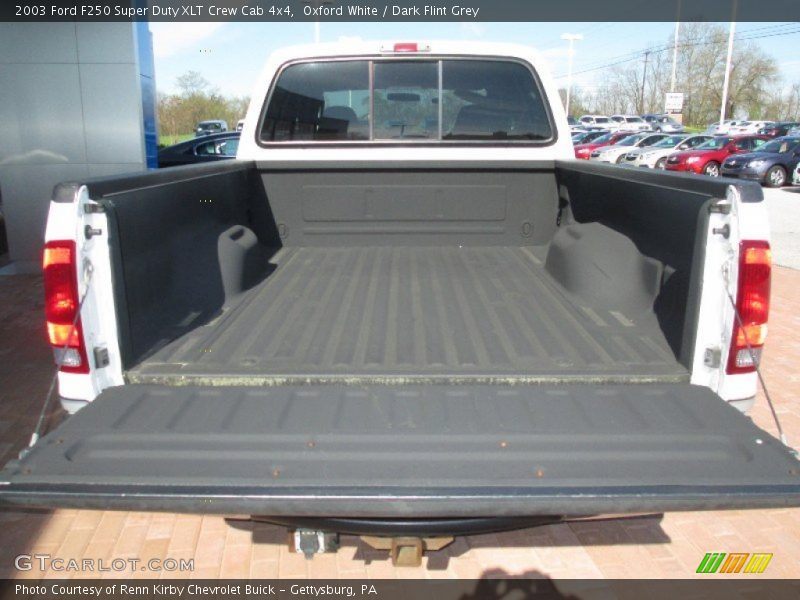 Oxford White / Dark Flint Grey 2003 Ford F250 Super Duty XLT Crew Cab 4x4
