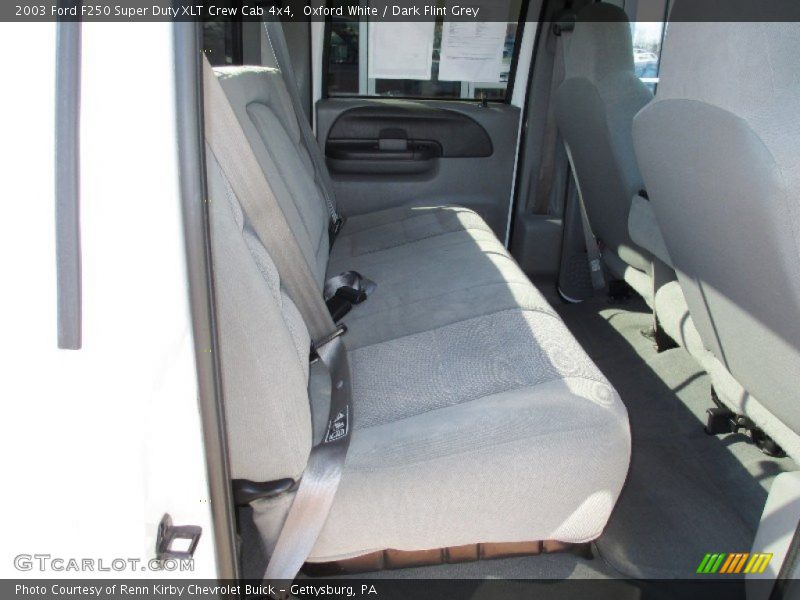 Oxford White / Dark Flint Grey 2003 Ford F250 Super Duty XLT Crew Cab 4x4