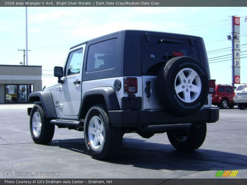 Bright Silver Metallic / Dark Slate Gray/Medium Slate Gray 2009 Jeep Wrangler X 4x4