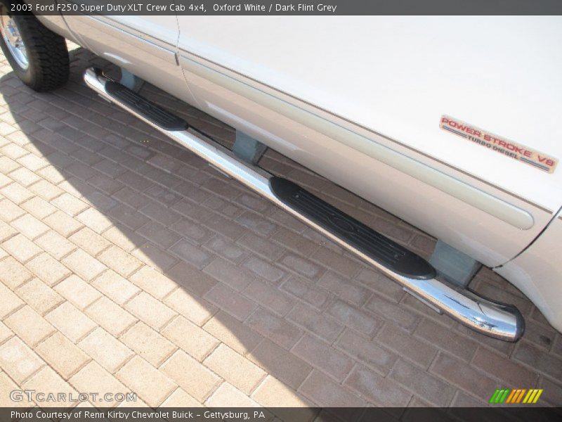 Oxford White / Dark Flint Grey 2003 Ford F250 Super Duty XLT Crew Cab 4x4