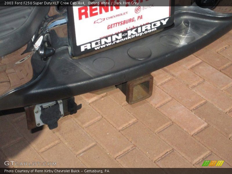 Oxford White / Dark Flint Grey 2003 Ford F250 Super Duty XLT Crew Cab 4x4