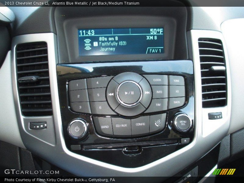 Atlantis Blue Metallic / Jet Black/Medium Titanium 2013 Chevrolet Cruze LS