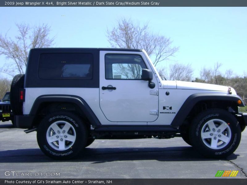 Bright Silver Metallic / Dark Slate Gray/Medium Slate Gray 2009 Jeep Wrangler X 4x4