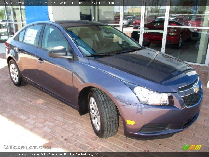 Atlantis Blue Metallic / Jet Black/Medium Titanium 2013 Chevrolet Cruze LS