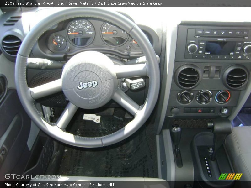 Bright Silver Metallic / Dark Slate Gray/Medium Slate Gray 2009 Jeep Wrangler X 4x4