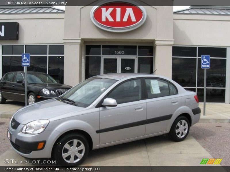 Silver / Gray 2007 Kia Rio LX Sedan
