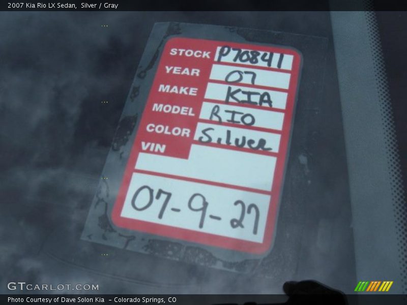 Silver / Gray 2007 Kia Rio LX Sedan