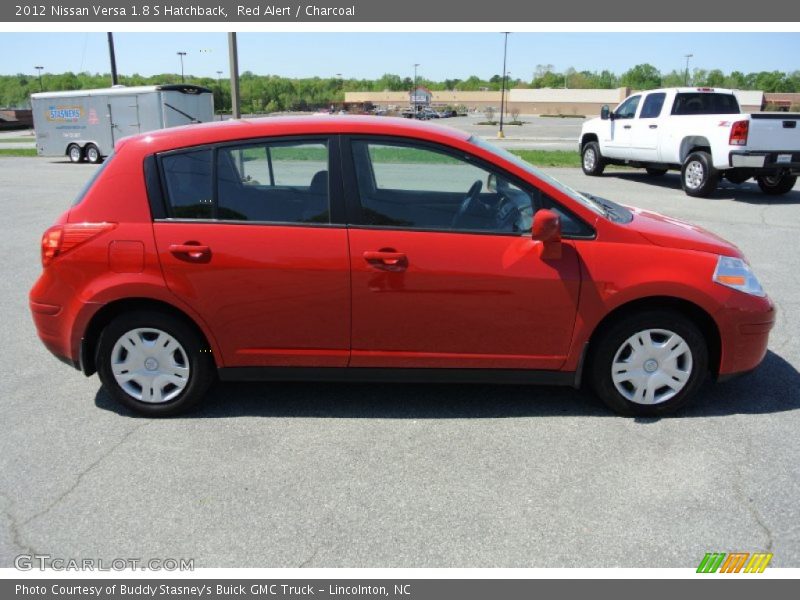 Red Alert / Charcoal 2012 Nissan Versa 1.8 S Hatchback