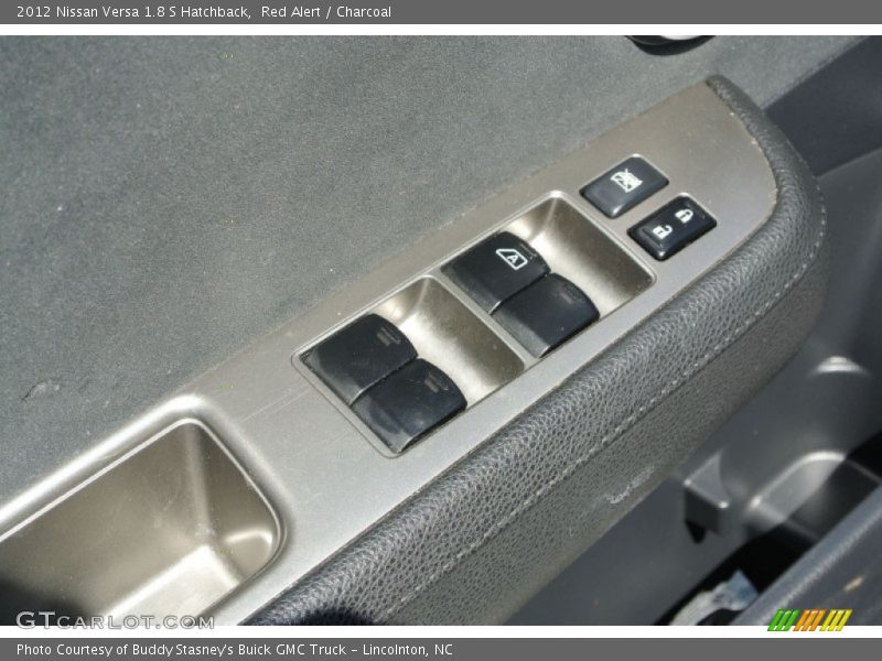 Red Alert / Charcoal 2012 Nissan Versa 1.8 S Hatchback
