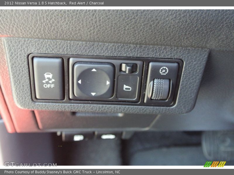 Red Alert / Charcoal 2012 Nissan Versa 1.8 S Hatchback