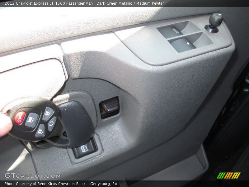 Dark Green Metallic / Medium Pewter 2013 Chevrolet Express LT 1500 Passenger Van