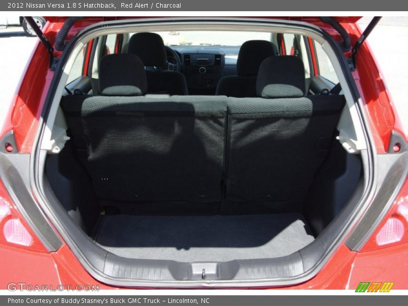 Red Alert / Charcoal 2012 Nissan Versa 1.8 S Hatchback