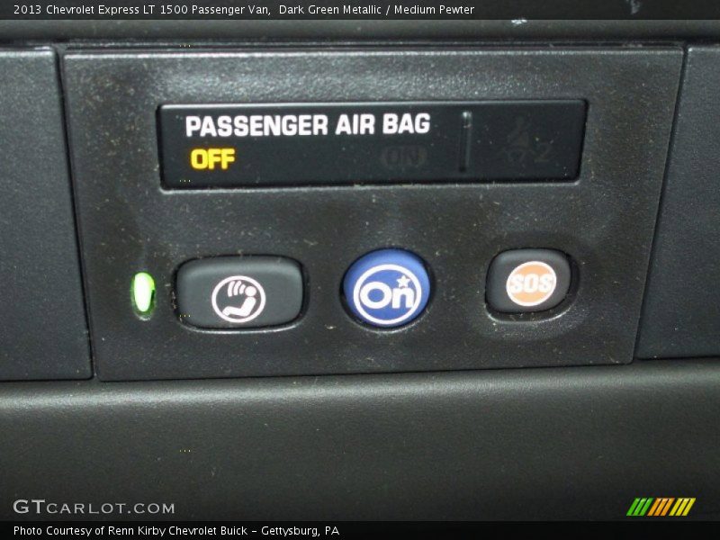 Dark Green Metallic / Medium Pewter 2013 Chevrolet Express LT 1500 Passenger Van
