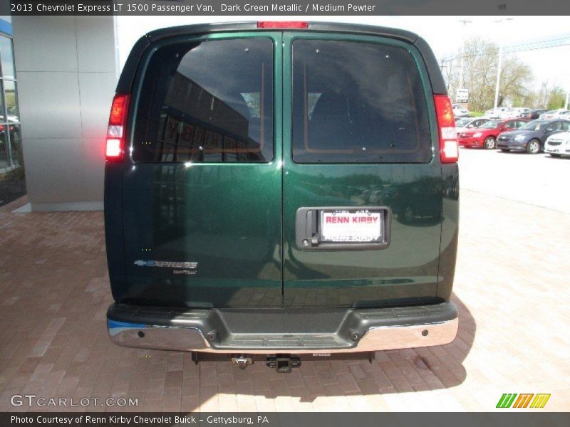 Dark Green Metallic / Medium Pewter 2013 Chevrolet Express LT 1500 Passenger Van