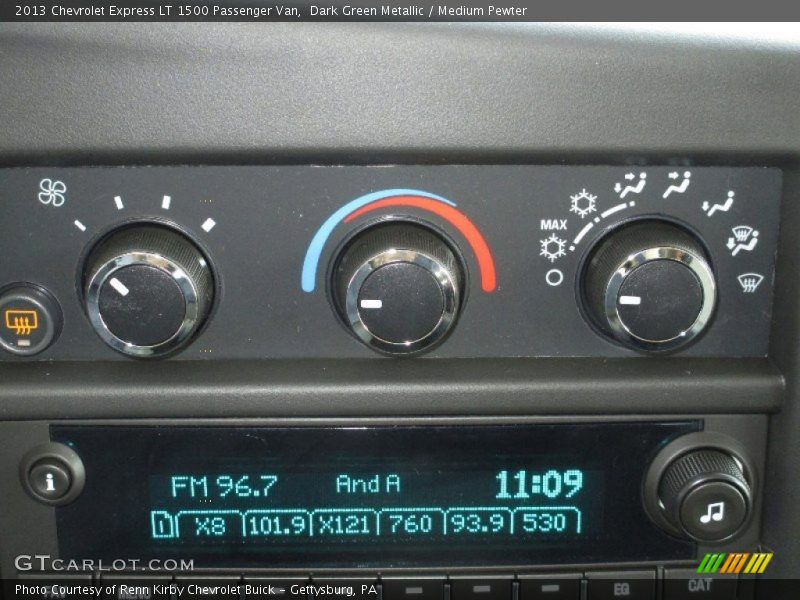 Controls of 2013 Express LT 1500 Passenger Van