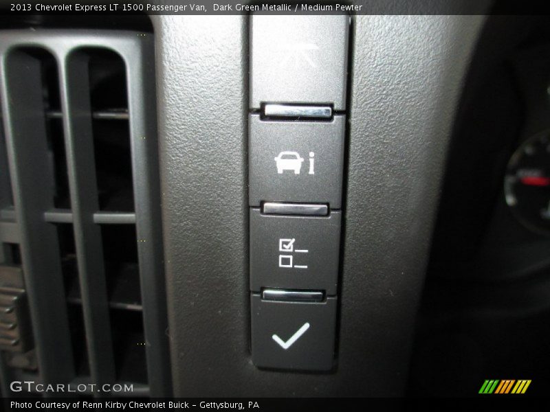 Dark Green Metallic / Medium Pewter 2013 Chevrolet Express LT 1500 Passenger Van