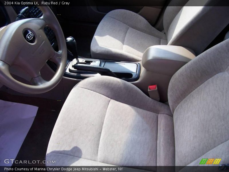 Ruby Red / Gray 2004 Kia Optima LX
