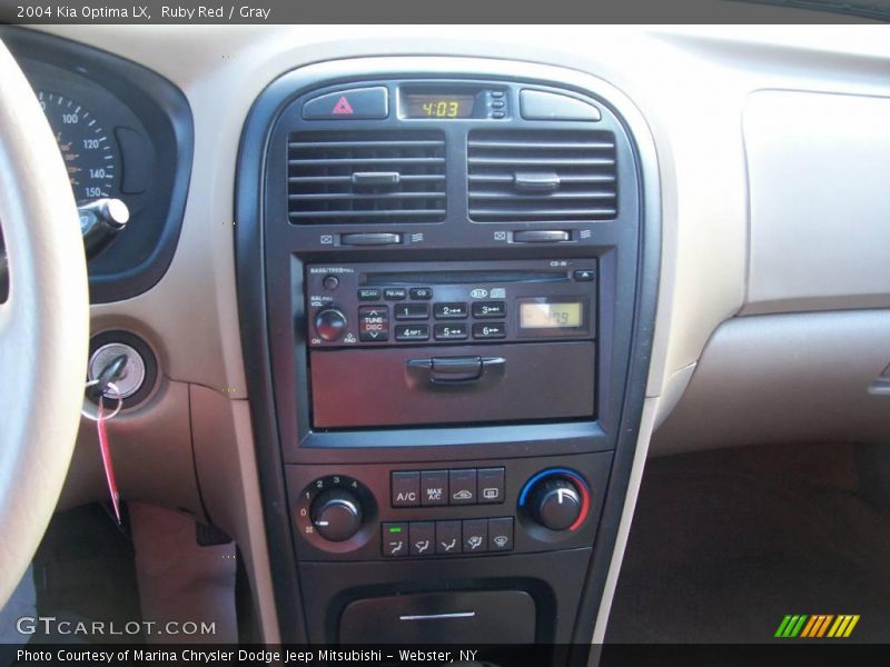Ruby Red / Gray 2004 Kia Optima LX