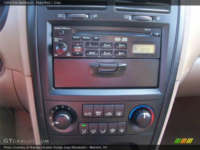 Ruby Red / Gray 2004 Kia Optima LX