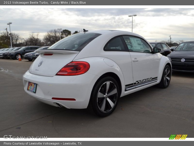 Candy White / Black/Blue 2013 Volkswagen Beetle Turbo