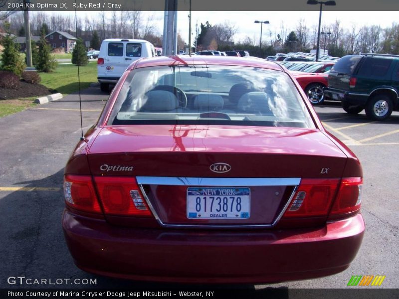 Ruby Red / Gray 2004 Kia Optima LX