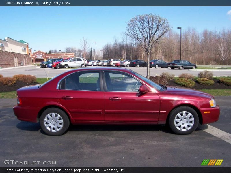 Ruby Red / Gray 2004 Kia Optima LX